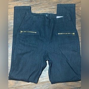 Boom Boom Dark Blue Skinny High Waisted Jeans, Super Stretch, Sz:5